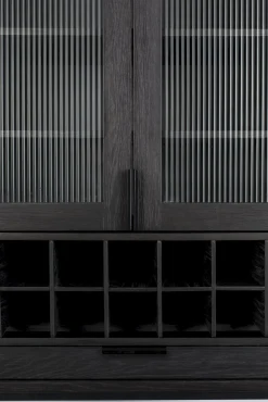 Wijnrekken-Zuiver Travis Wijnkast Black