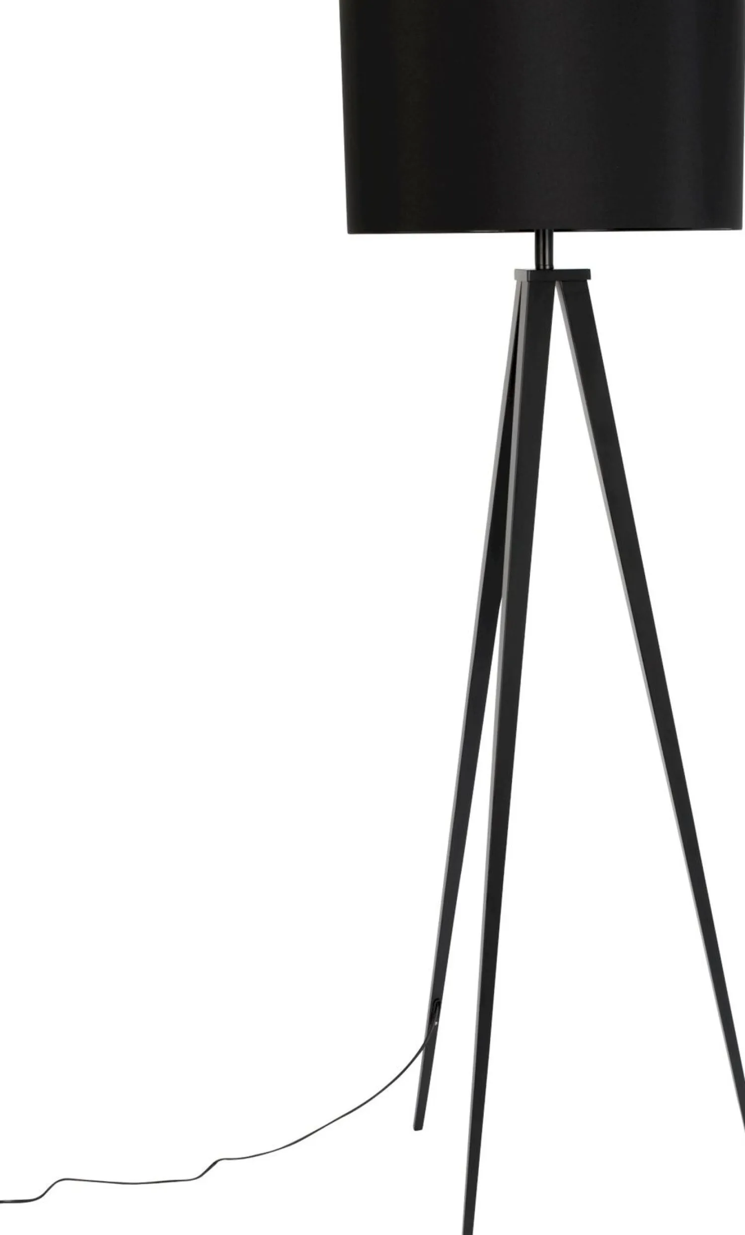 Moderne Vloerlampen|Vloerlampen-Zuiver Tripod Vloerlamp Black