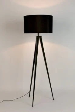 Moderne Vloerlampen|Vloerlampen-Zuiver Tripod Vloerlamp Black