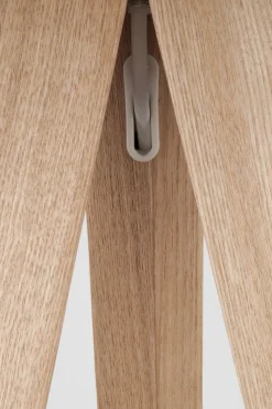 Houten Vloerlampen|Vloerlampen-Zuiver Tripod Wood Vloerlamp White