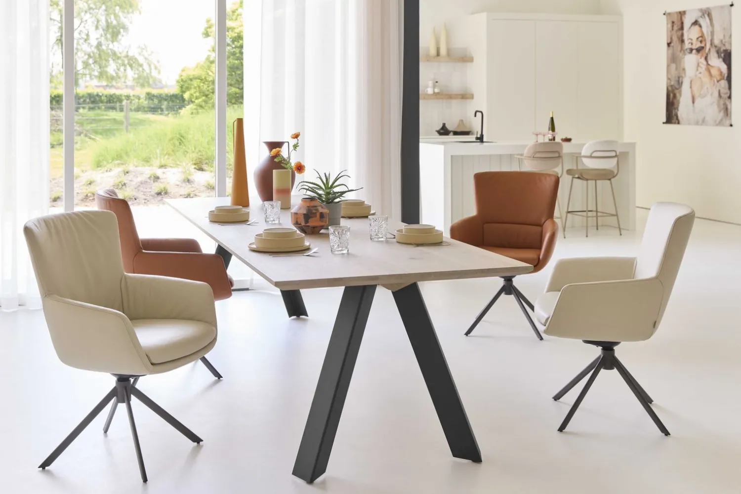 Rechthoekige Eettafels-Bert Plantagie Tristan Eettafel Naturel