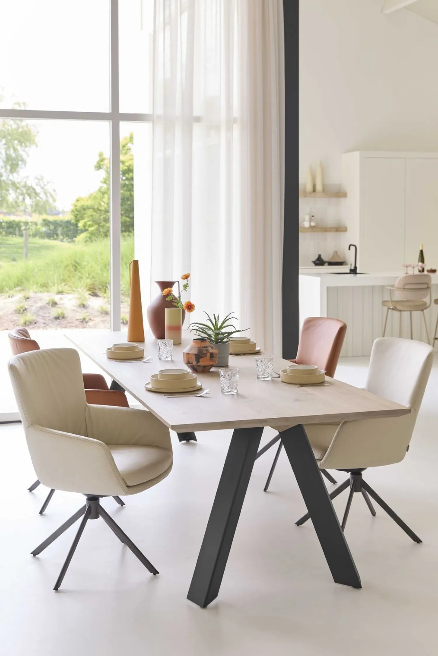 Rechthoekige Eettafels-Bert Plantagie Tristan Eettafel Naturel