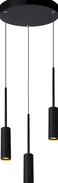 Moderne Hanglampen|Moderne Hanglampen-Lucide Tubule Hanglamp Zwart