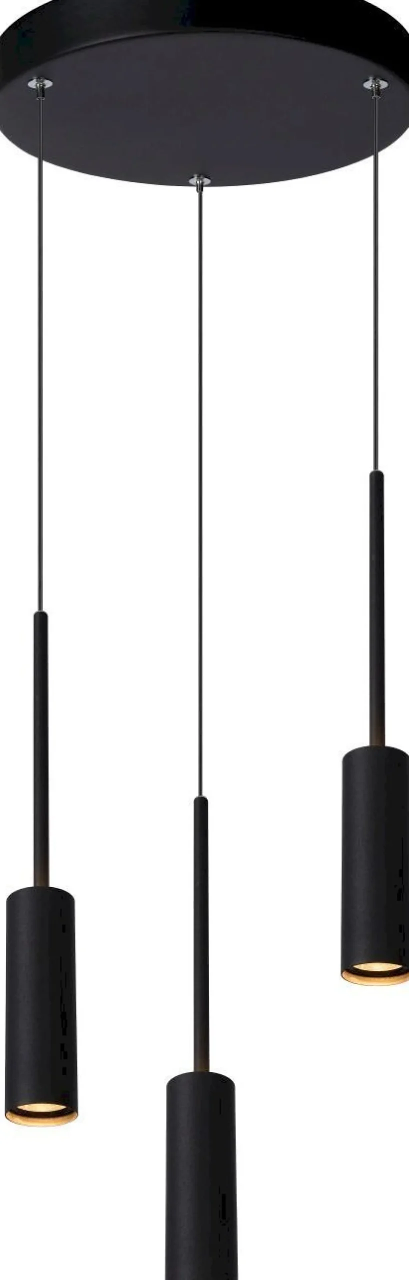 Moderne Hanglampen|Moderne Hanglampen-Lucide Tubule Hanglamp Zwart