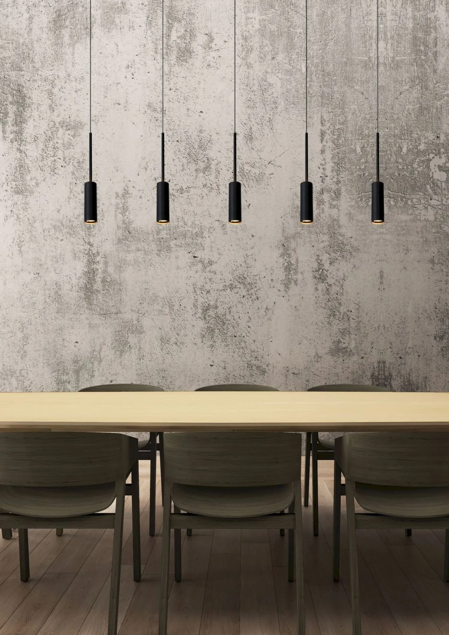 Moderne Hanglampen|Moderne Hanglampen-Lucide Tubule Hanglamp Zwart