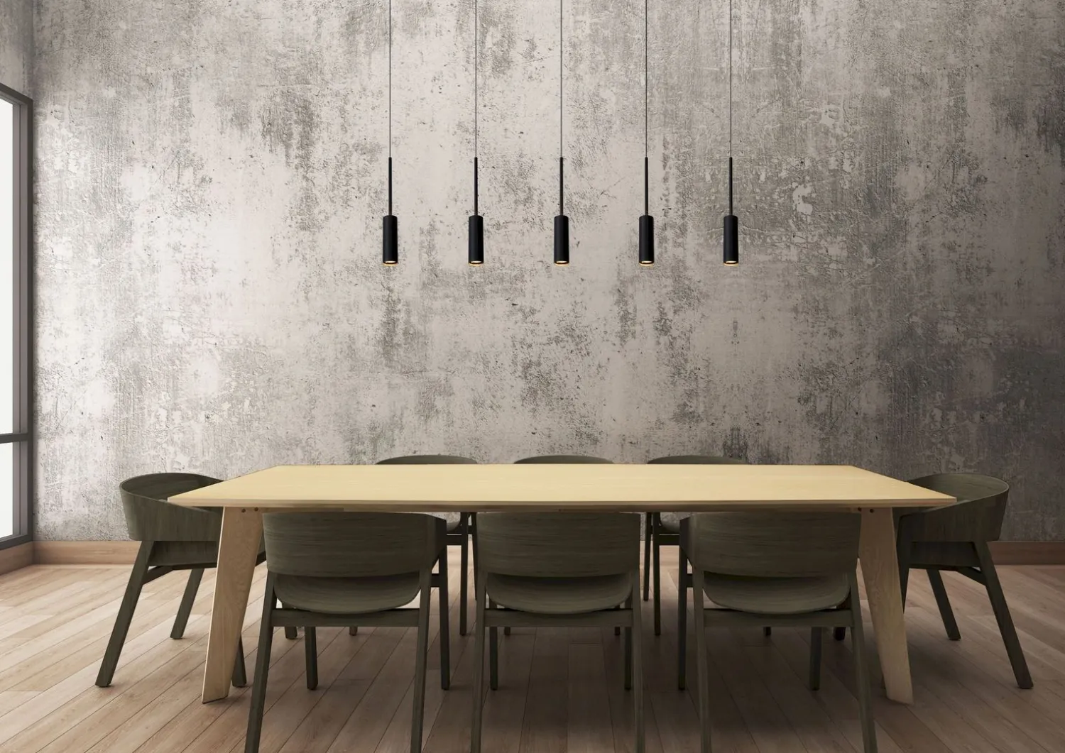 Moderne Hanglampen|Moderne Hanglampen-Lucide Tubule Hanglamp Zwart