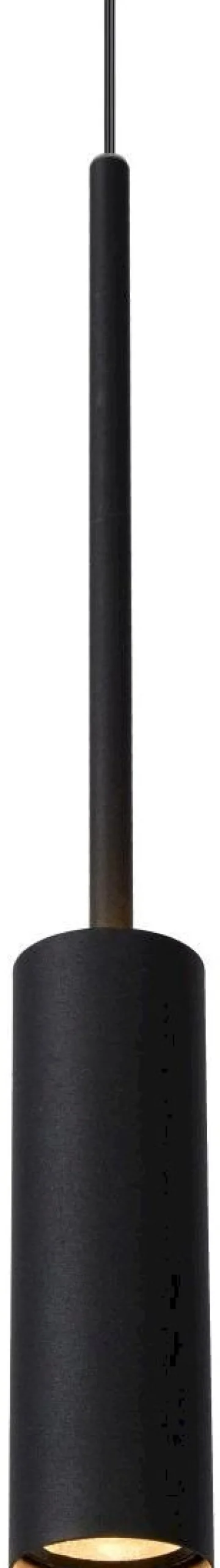 Moderne Hanglampen|Moderne Hanglampen-Lucide Tubule Hanglamp Zwart