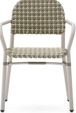 Tuinstoelen-Kave Home Tuccia Tuinstoel Beige, Groen