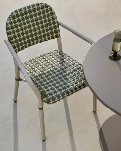 Tuinstoelen-Kave Home Tuccia Tuinstoel Beige, Groen