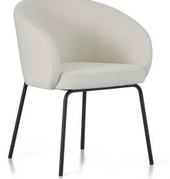 Eetkamerstoelen Met Armleuning-Montèl Tune Eetkamerstoel Ivory