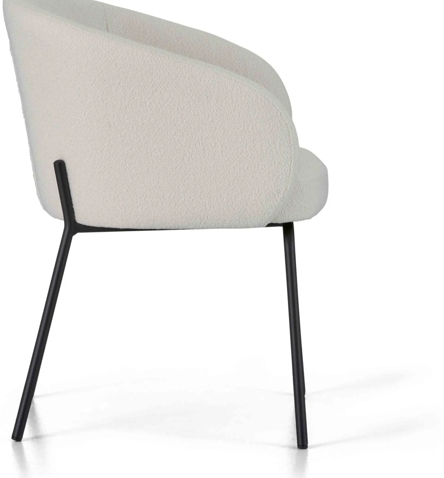 Eetkamerstoelen Met Armleuning-Montèl Tune Eetkamerstoel Ivory