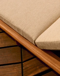 Tuinstoelen-Kave Home Turqueta Outdoor Ligstoel Bruin, Beige