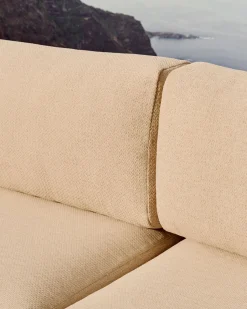 Tuinbanken|Zitbanken-Kave Home Turqueta Outdoor 3-Zitsbank Bruin, Beige