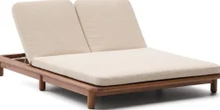 Tuinstoelen-Kave Home Turqueta 2-persoons Ligstoel Bruin, Beige