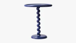 Ronde Bijzettafels-POLSPOTTEN Twister Bijzettafel Donker Blauw