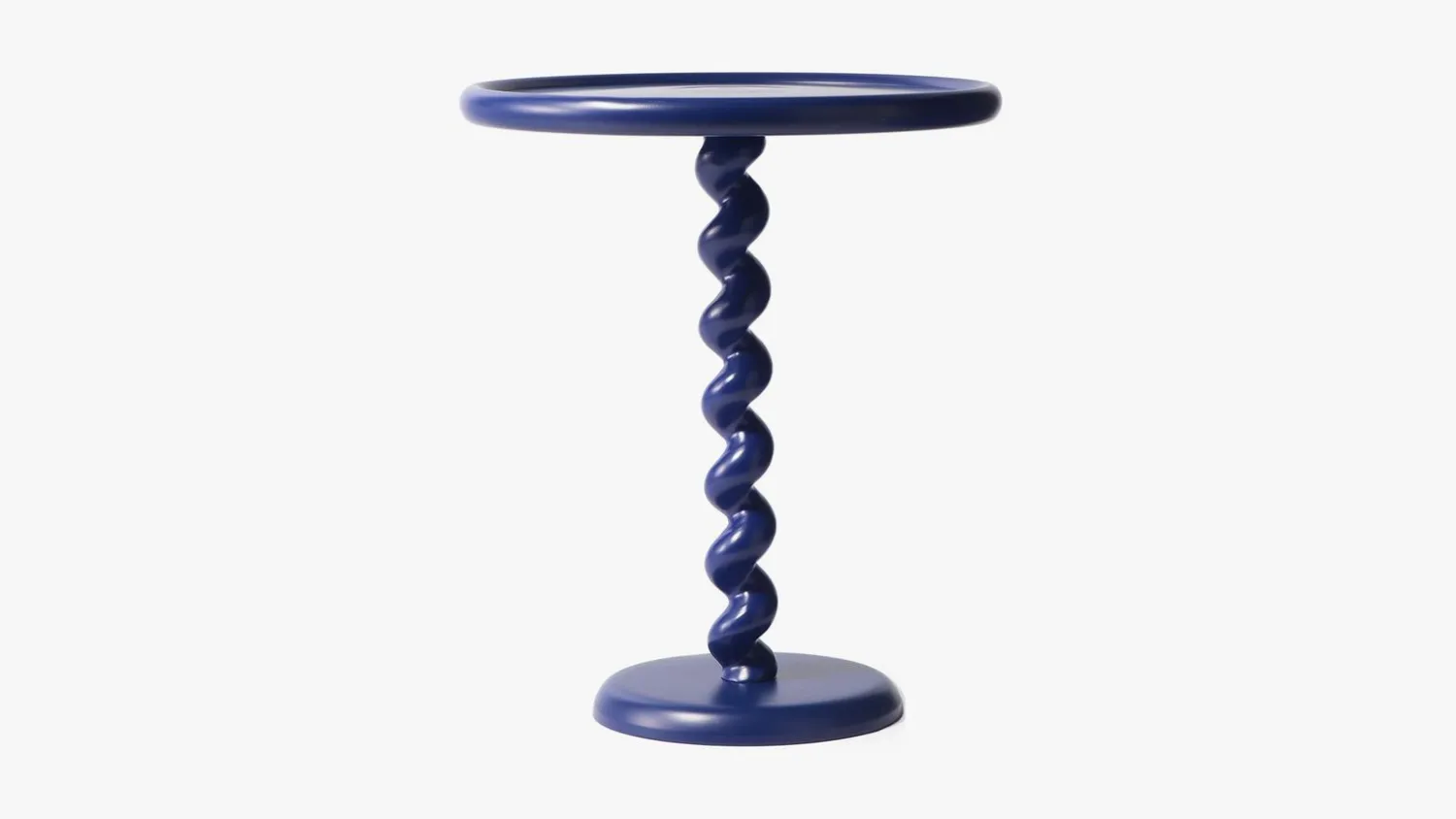Ronde Bijzettafels-POLSPOTTEN Twister Bijzettafel Donker Blauw