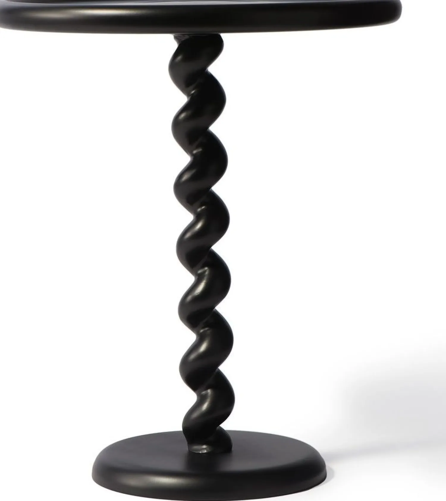 Ronde Bijzettafels-POLSPOTTEN Twister Bijzettafel Zwart