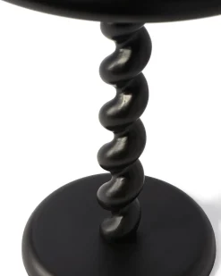 Ronde Bijzettafels-POLSPOTTEN Twister Bijzettafel Zwart