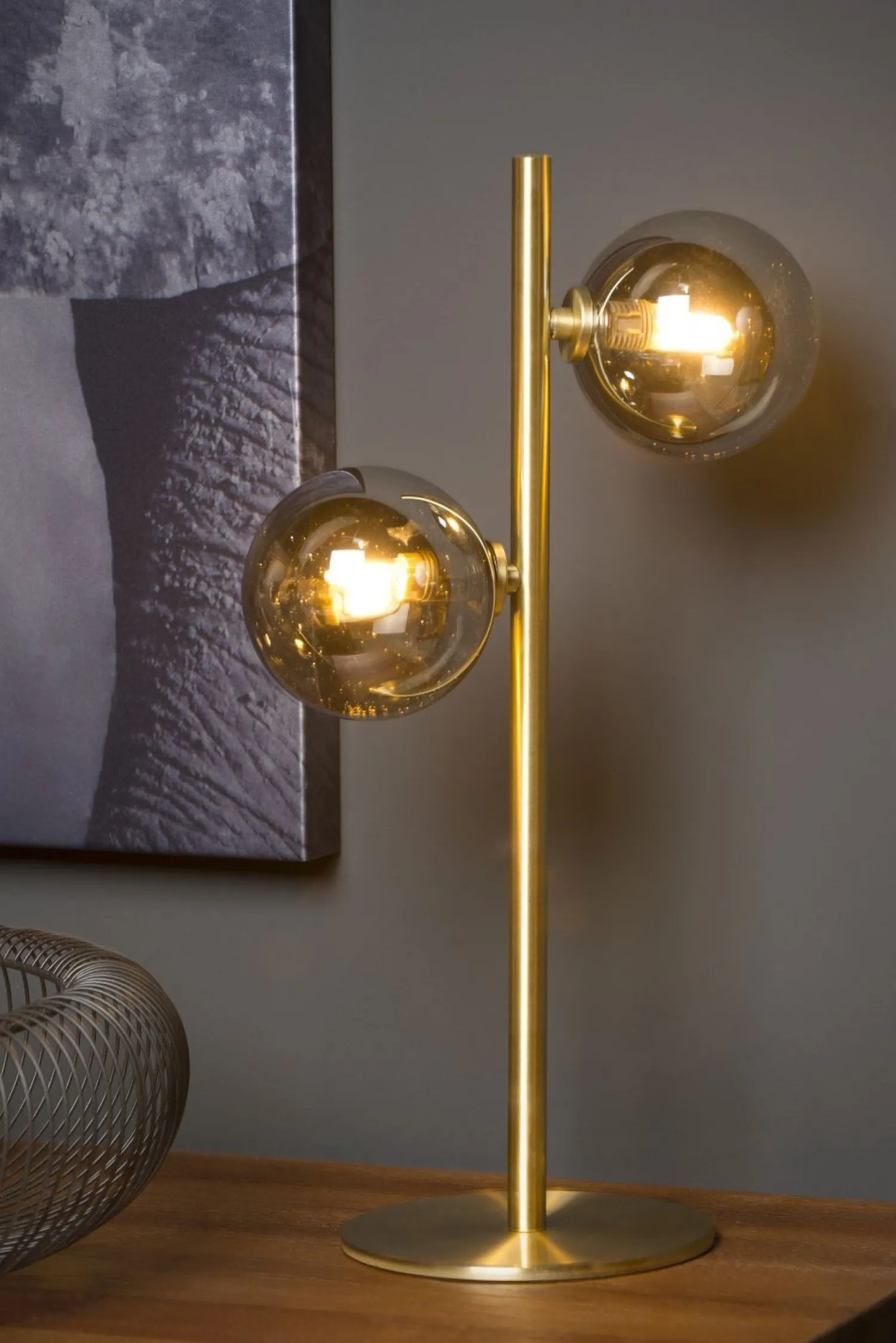Tafellampen|Tafellampen-Lucide Tycho Tafellamp Goud