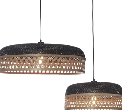 Hanglampen|Hanglampen-Good&Mojo Ubud Set van 2 Hanglamp Natural, Black