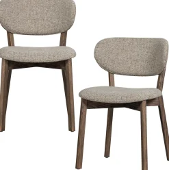 Eetkamerstoelen Zonder Armleuning-WOOOD Udar Eetkamerstoel Dark Brown