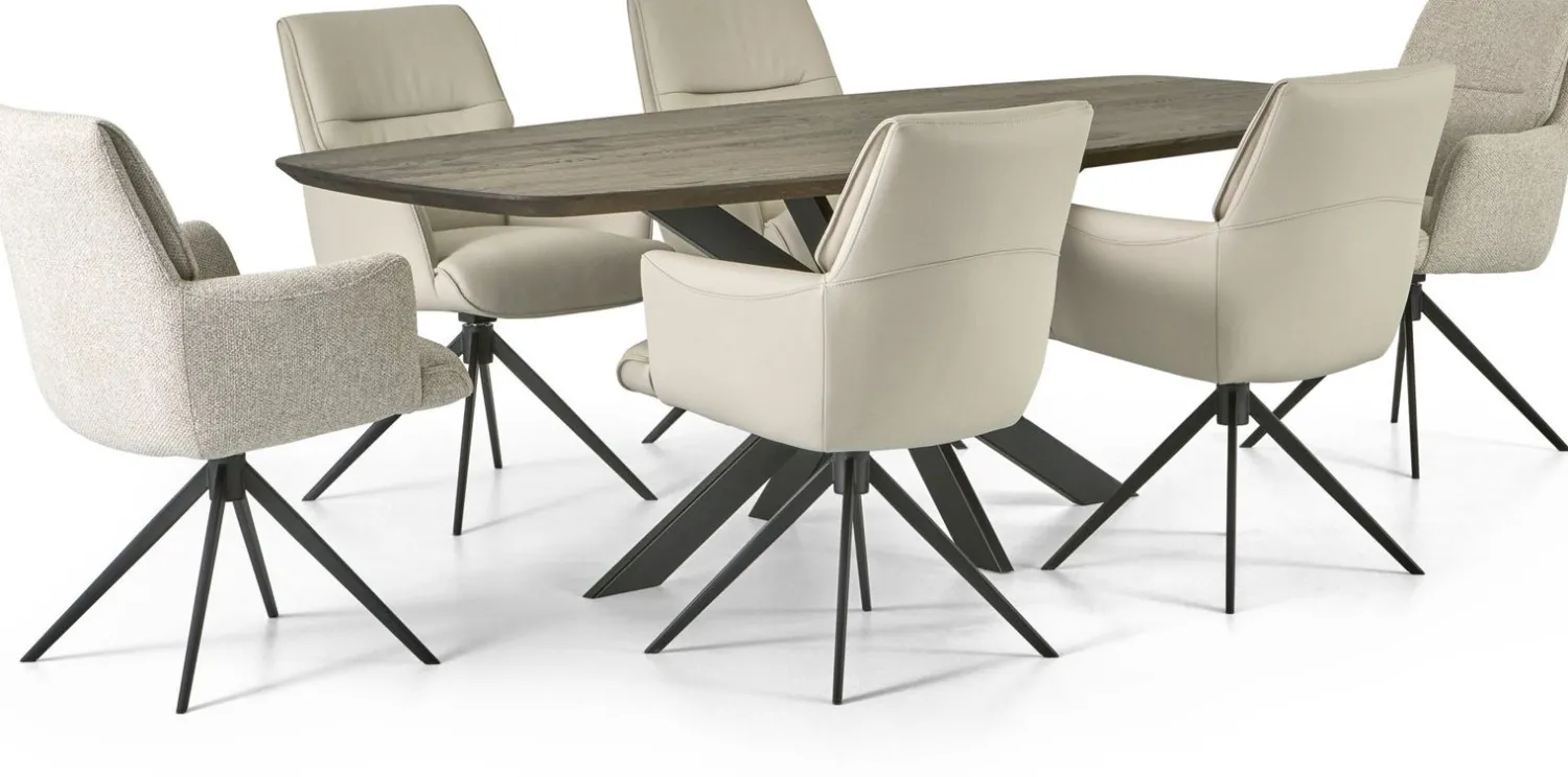 Houten Eettafels-Montèl Ultimo Eettafel Deer Brown
