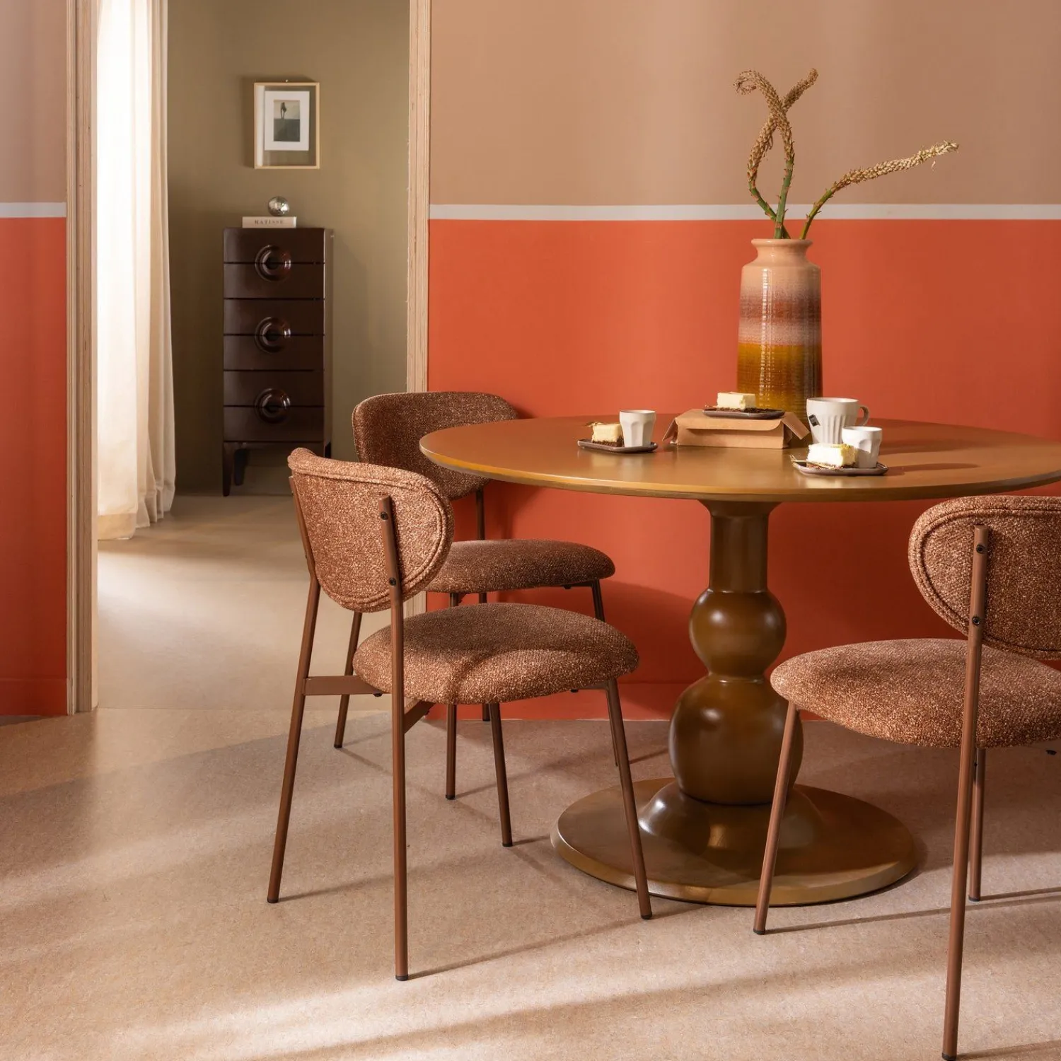 Eetkamerstoelen Zonder Armleuning-WOOOD Valor Eetkamerstoel Brown