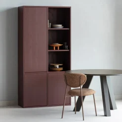 Eetkamerstoelen Zonder Armleuning-WOOOD Valor Eetkamerstoel Brown