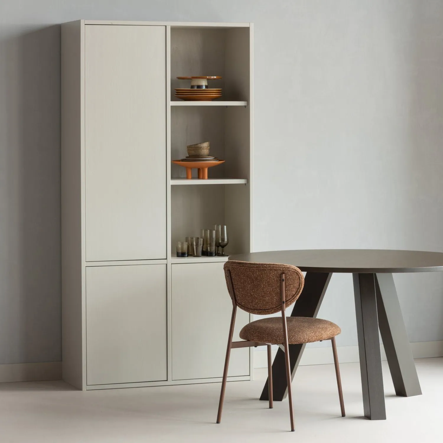 Eetkamerstoelen Zonder Armleuning-WOOOD Valor Eetkamerstoel Brown