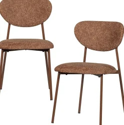 Eetkamerstoelen Zonder Armleuning-WOOOD Valor Eetkamerstoel Brown