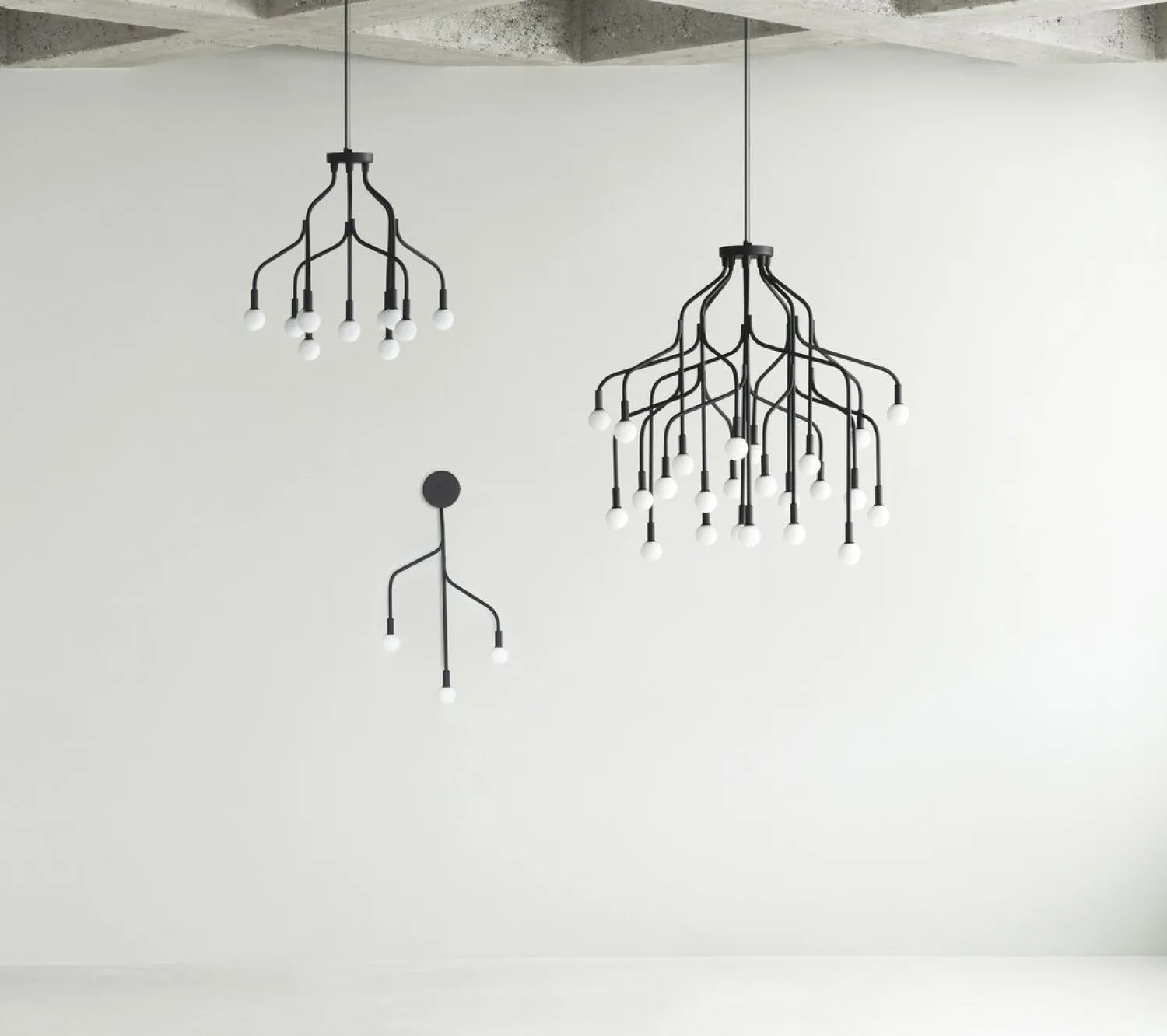 Glazen Hanglampen|Glazen Hanglampen-Normann Copenhagen Vekst Hanglamp Black