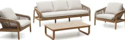 Loungesets-Kave Home Vellana Outdoor Loungeset Bruin, Grijs