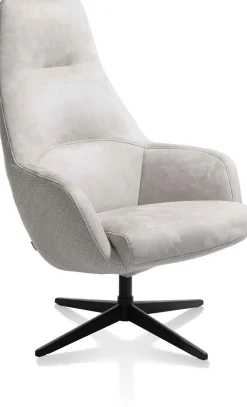 Draaifauteuils-XOOON Vernon Draaifauteuil Grijs