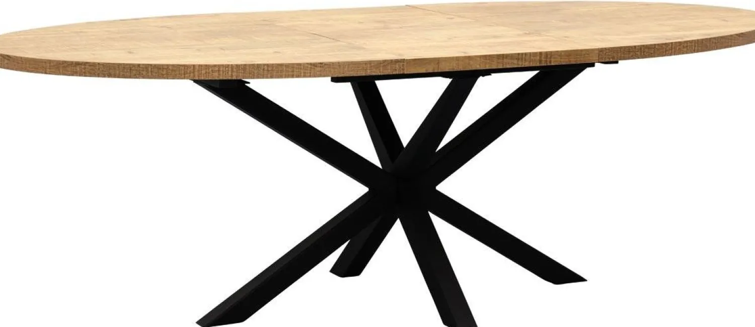 Uitschuifbare Eettafels|Ovale Eettafels-Trendhopper Viano Eettafel Mango