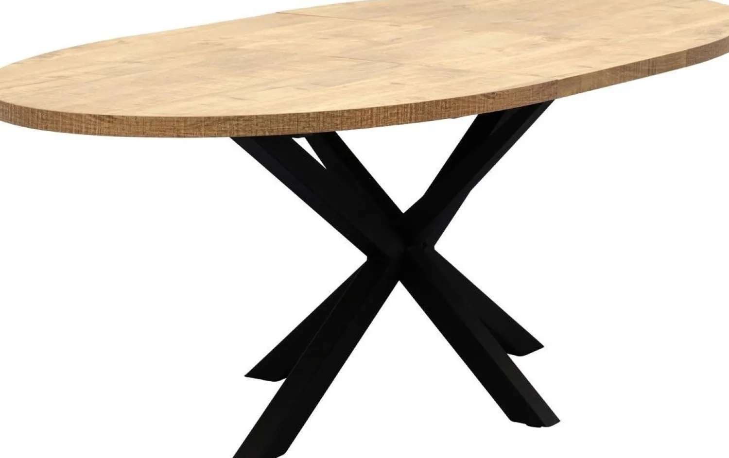 Uitschuifbare Eettafels|Ovale Eettafels-Trendhopper Viano Eettafel Mango