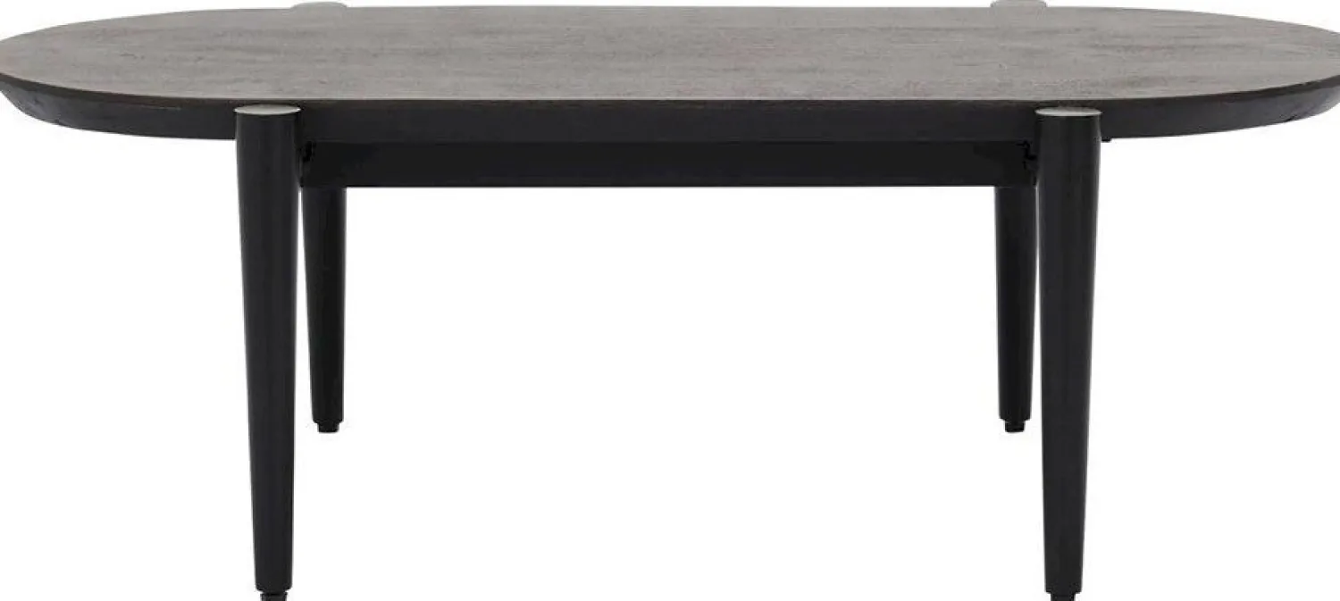 Houten Salontafels|Ovale Salontafels-Trendhopper Viby Salontafel Zwart