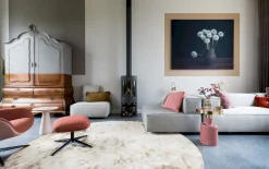Ronde Bijzettafels-Zuiver Victoria Bijzettafel Pink