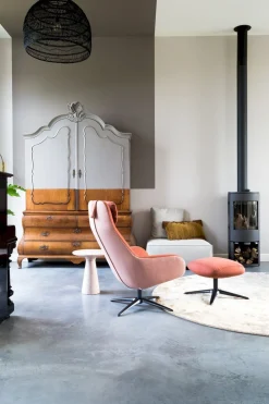 Ronde Bijzettafels-Zuiver Victoria Bijzettafel Pink