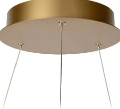 Design Hanglampen|Design Hanglampen-Lucide Vidal Hanglamp Goud