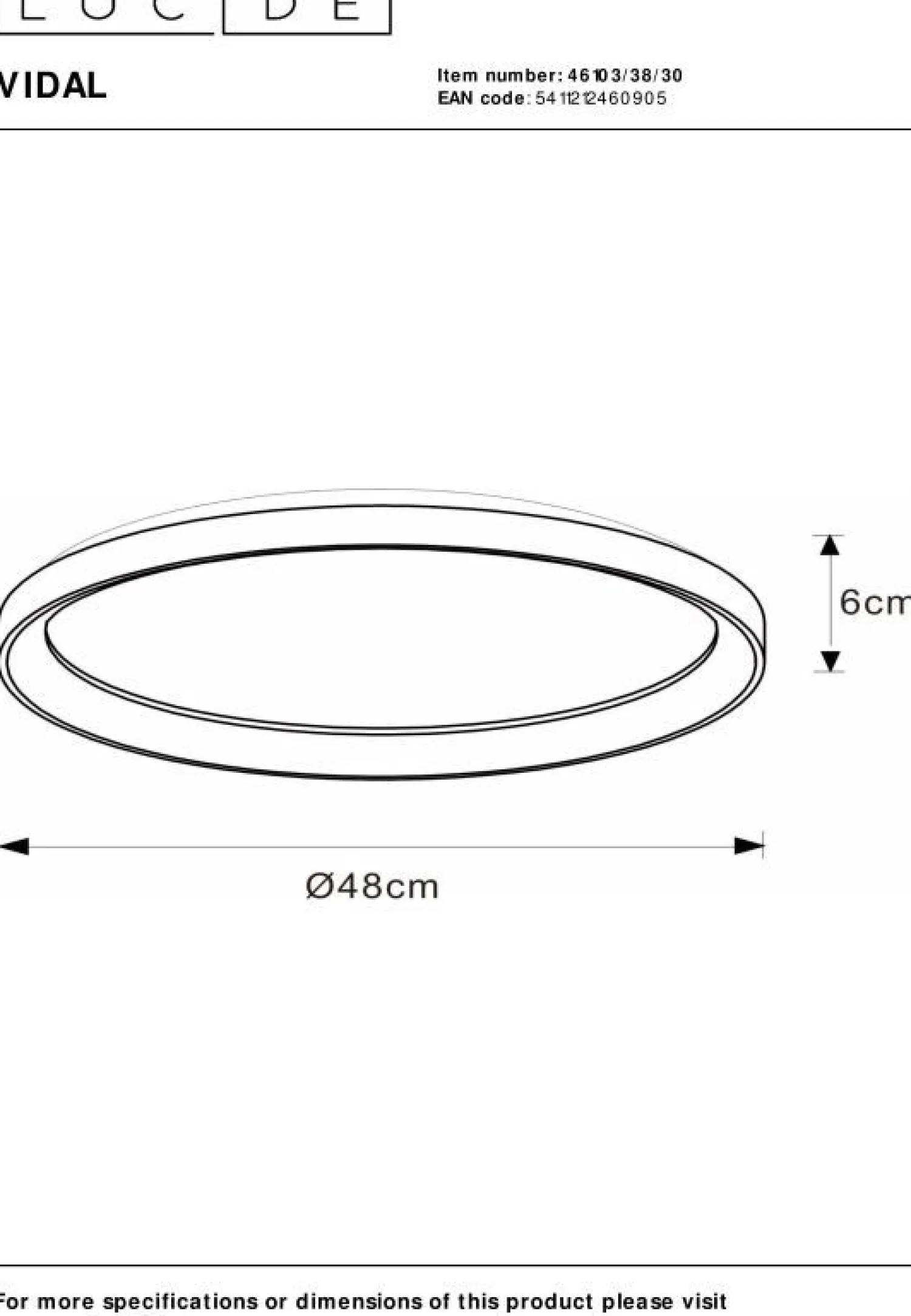 Moderne Plafondlampen|Plafondlampen-Lucide Vidal Plafondlamp Zwart