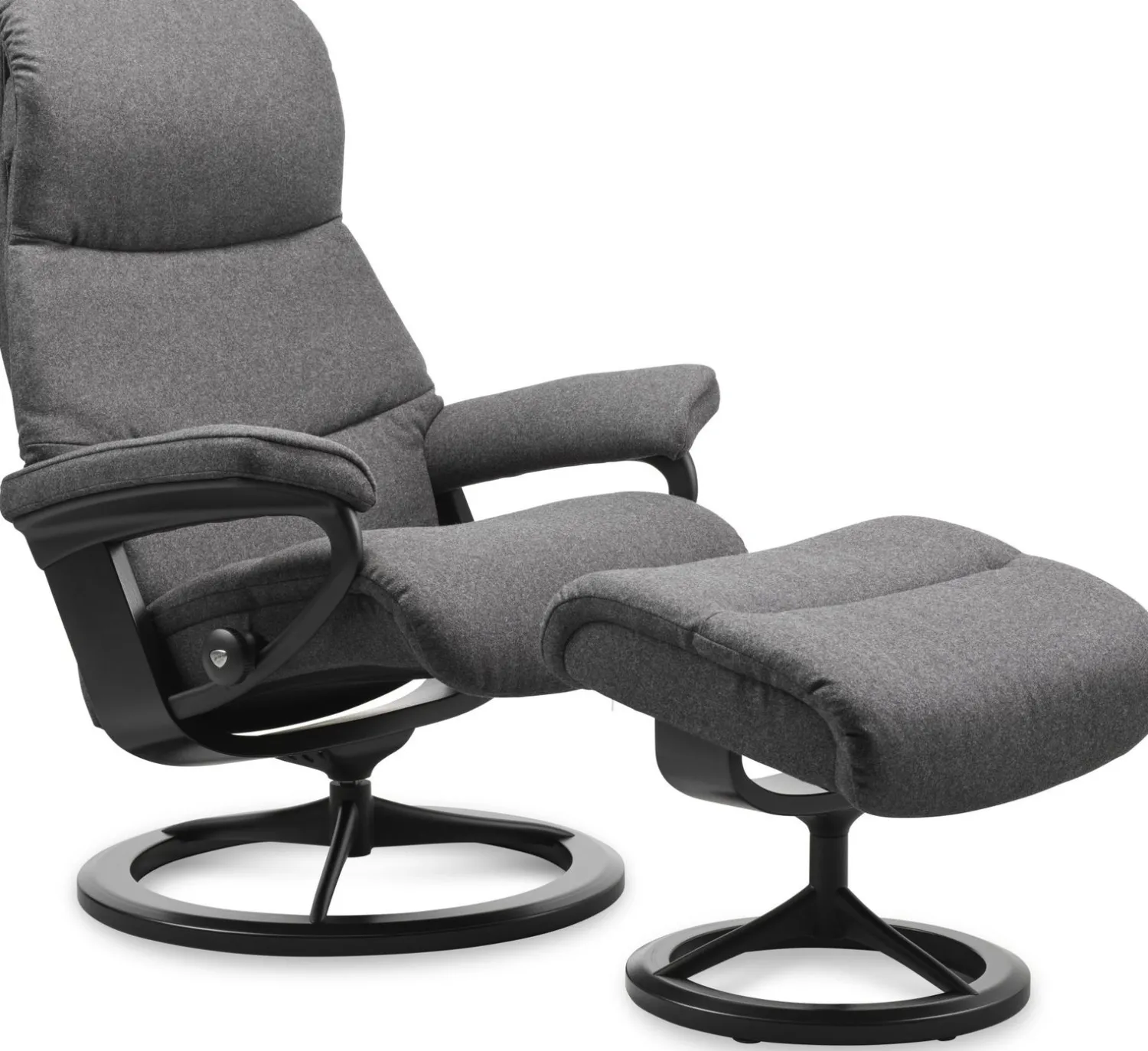 Leren Fauteuils|Relaxfauteuils-Stressless View Relaxfauteuil Grijs
