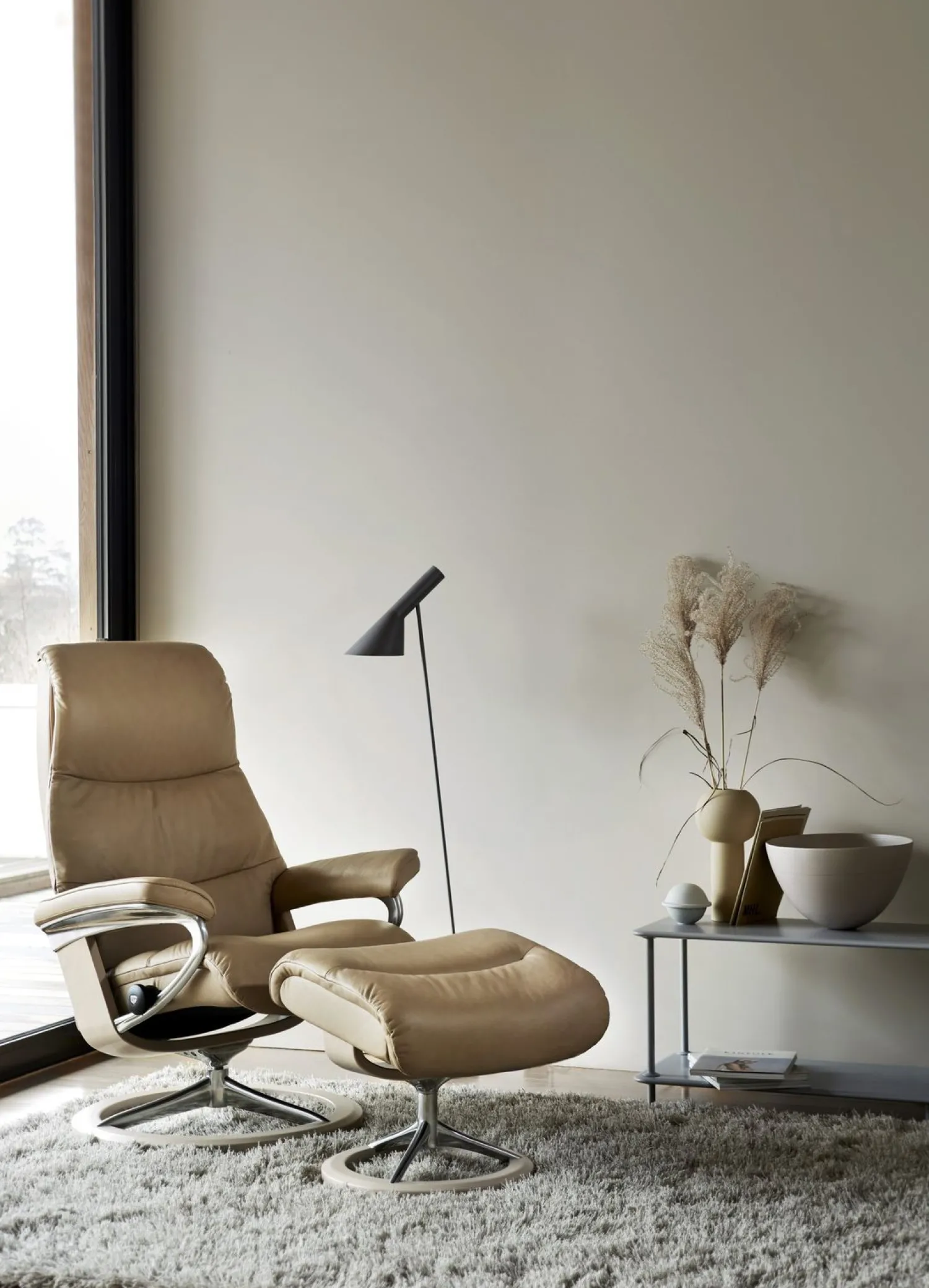 Leren Fauteuils|Relaxfauteuils-Stressless View Relaxfauteuil Grijs