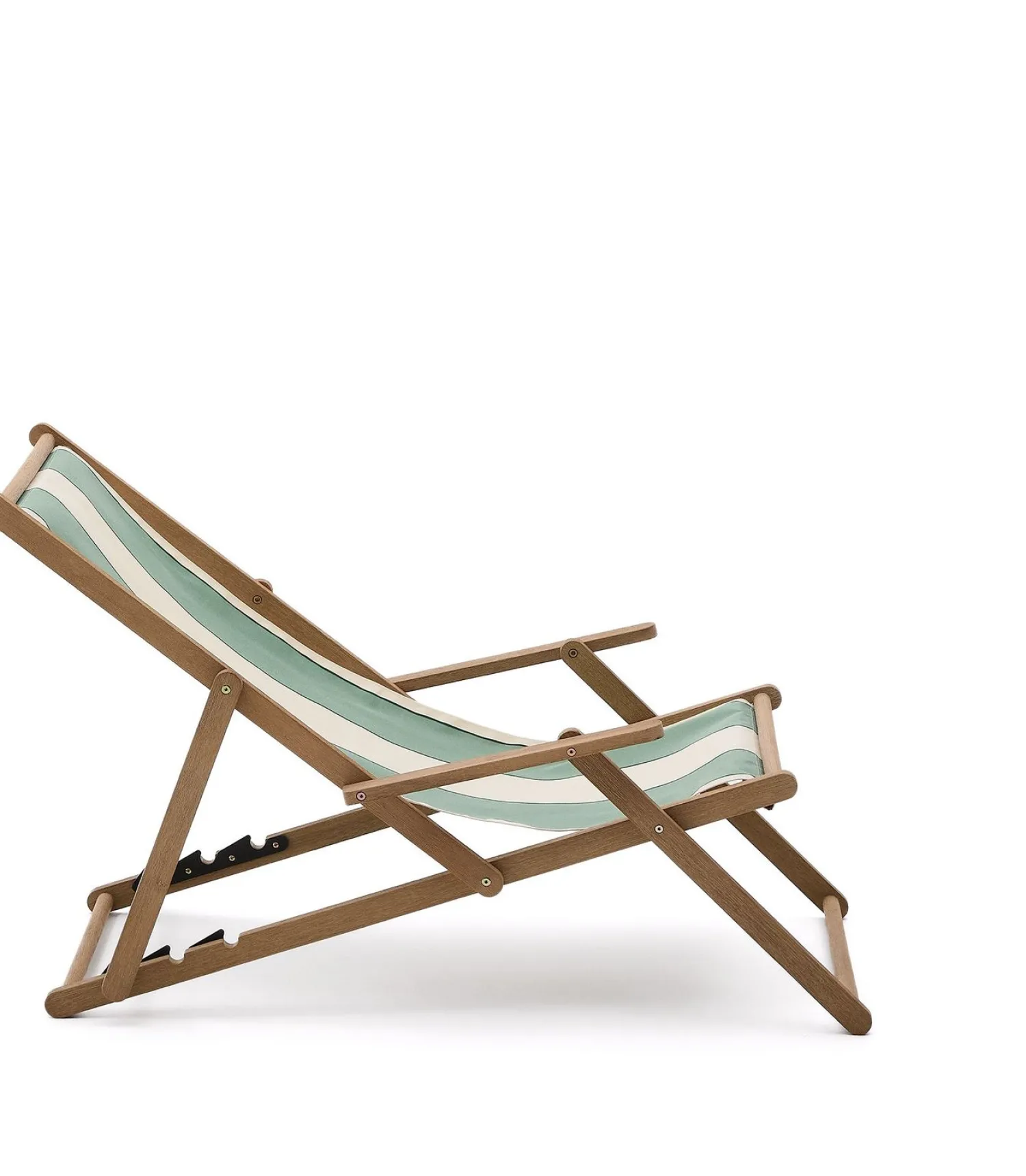 Tuinstoelen-Kave Home Vilara Strandstoel Beige, Groen