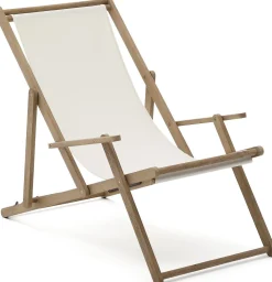 Tuinstoelen-Kave Home Vilara Strandstoel Wit