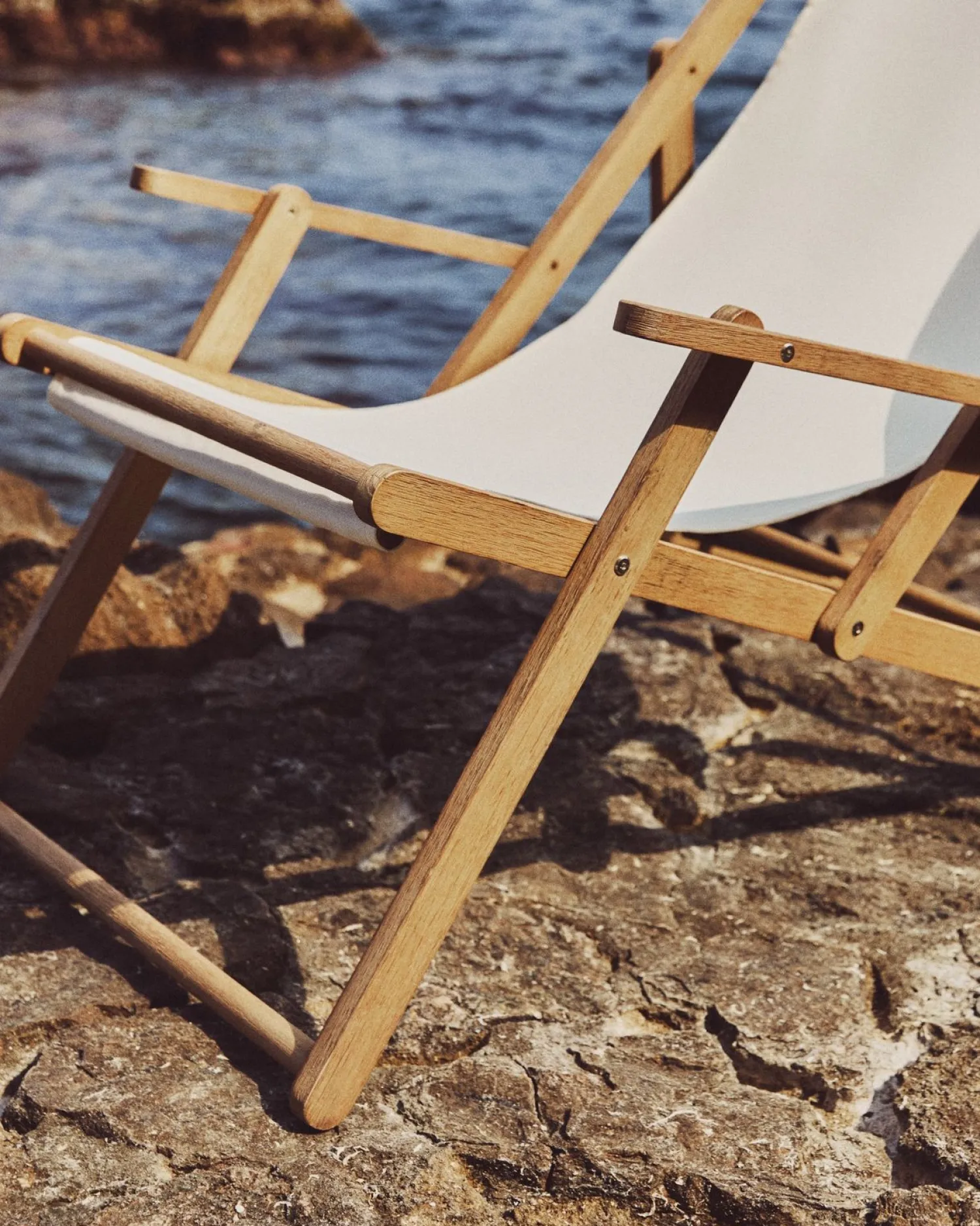 Tuinstoelen-Kave Home Vilara Strandstoel Wit