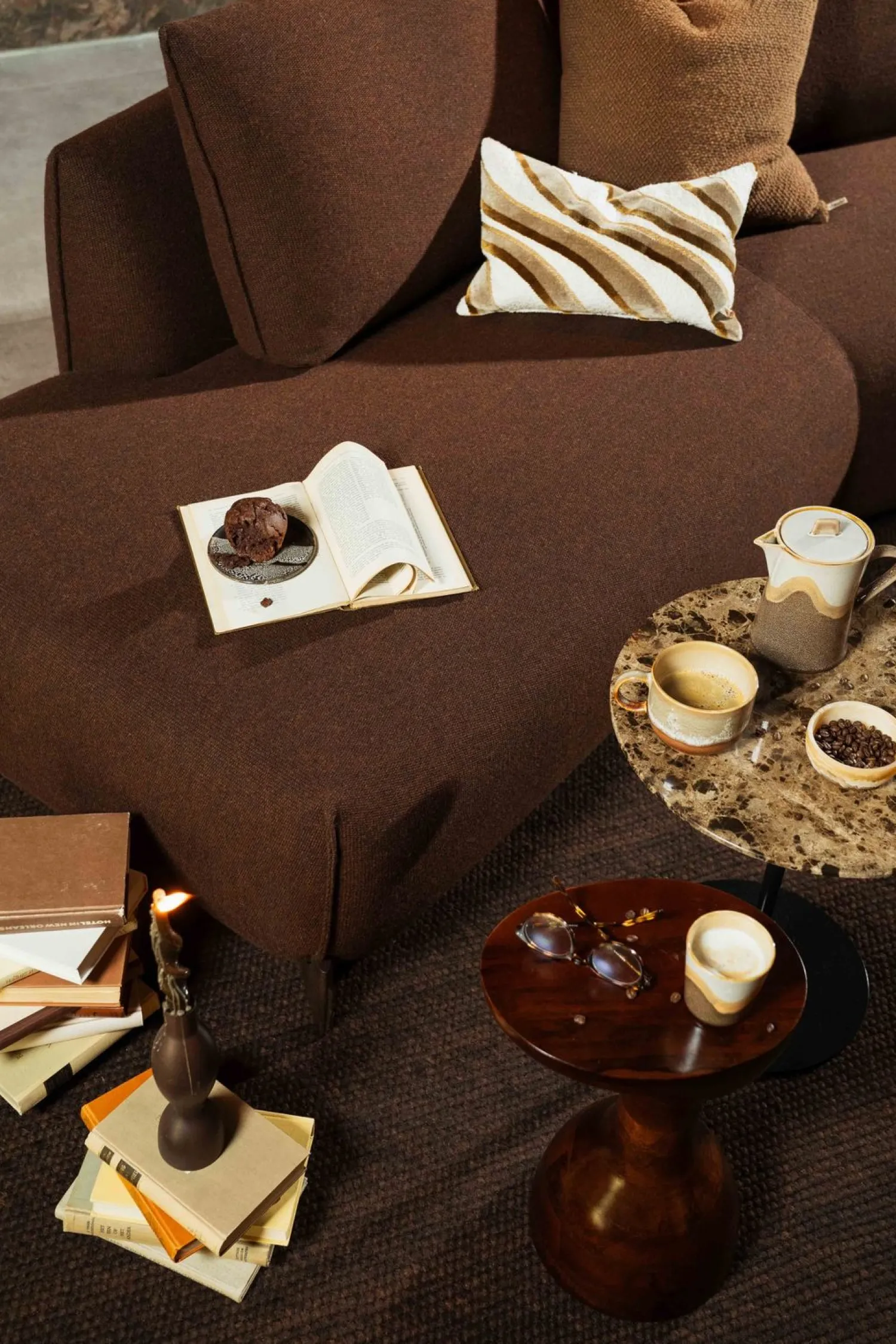 Houten Bijzettafels-Urban Nature Culture Vina Bijzettafel Walnut