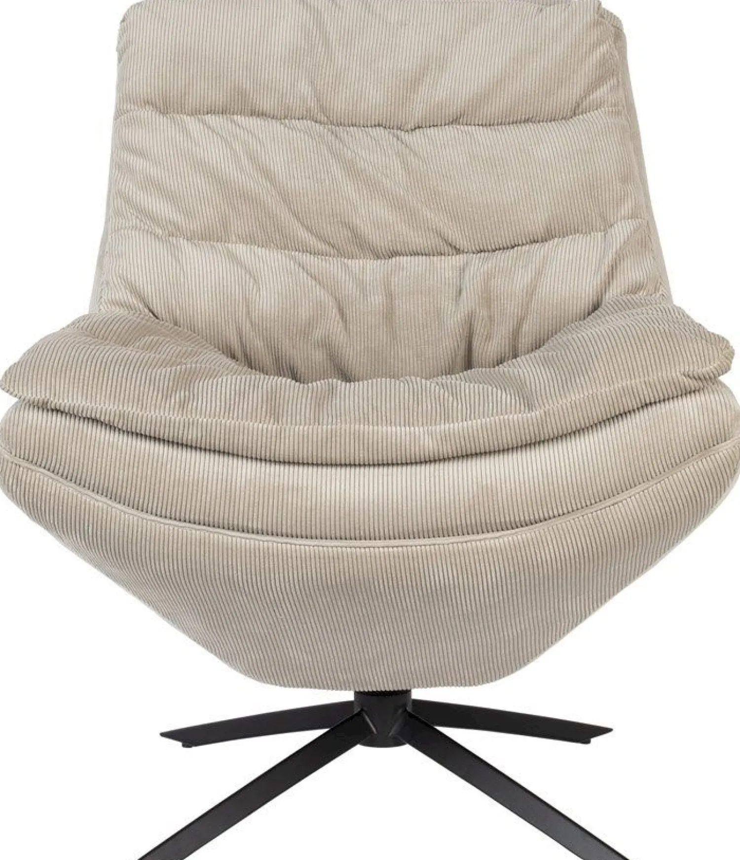 Draaifauteuils-Dutchbone Vince Fauteuil Beige