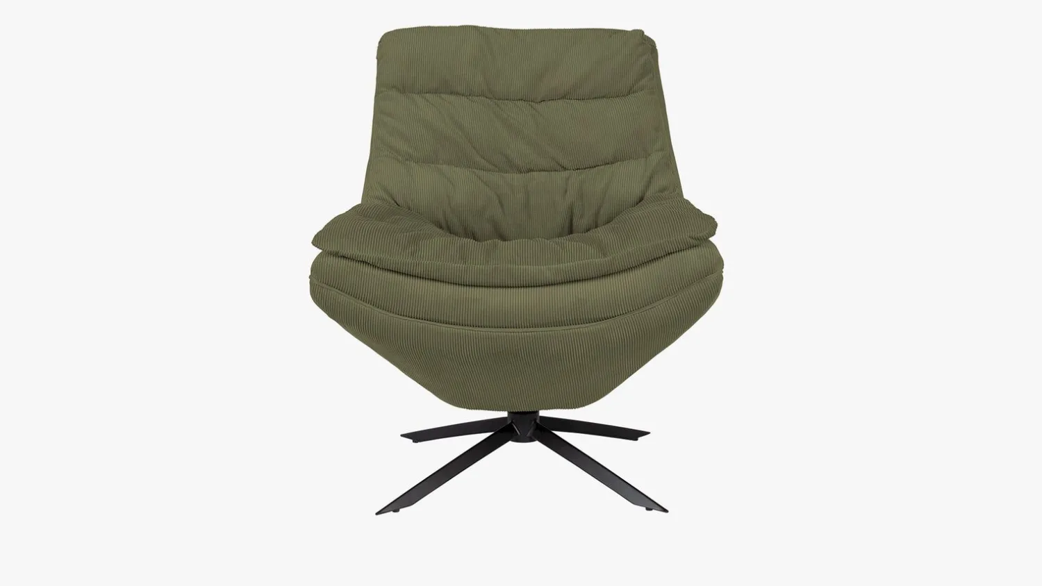 Draaifauteuils-Dutchbone Vince Fauteuil Green