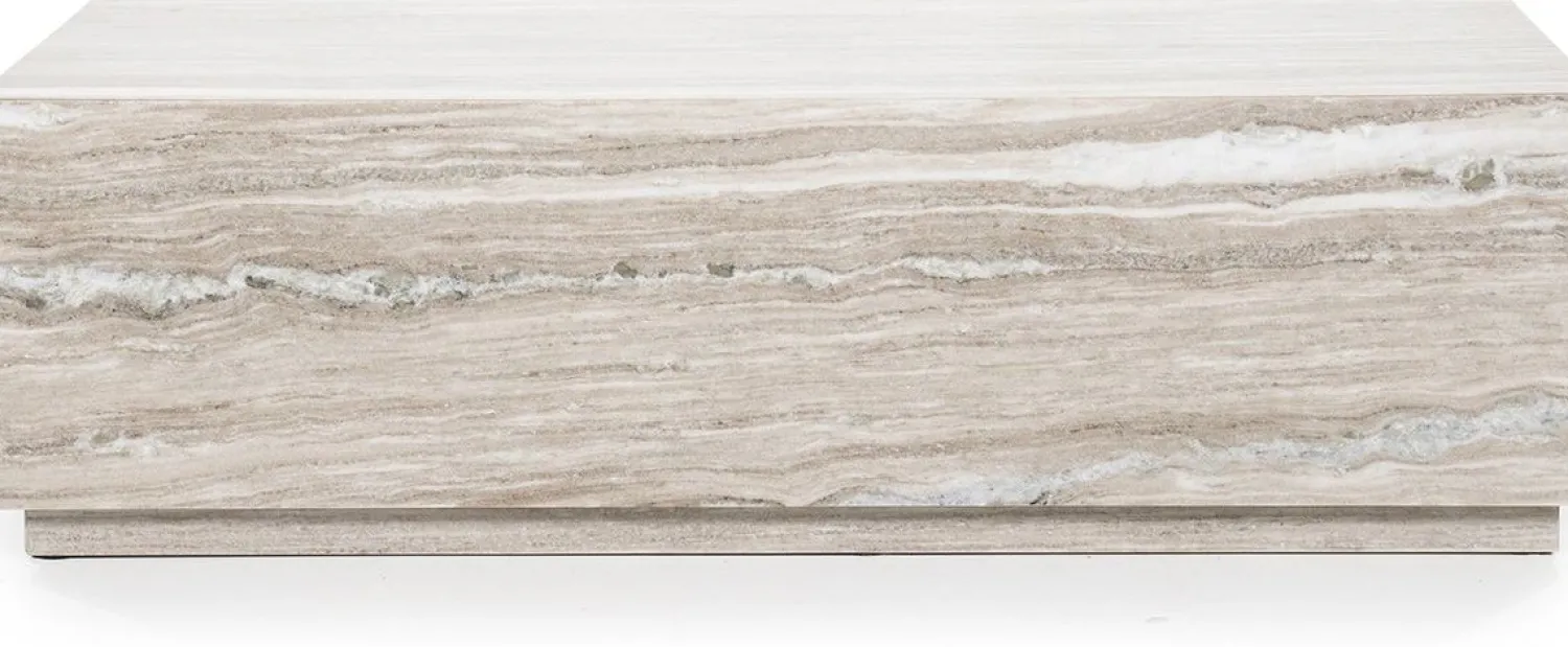 Marmeren Salontafels-Eleonora Vince Salontafel Beige, Wit