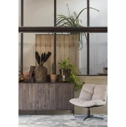Draaifauteuils-WOOOD Vinny Draaifauteuil Sand